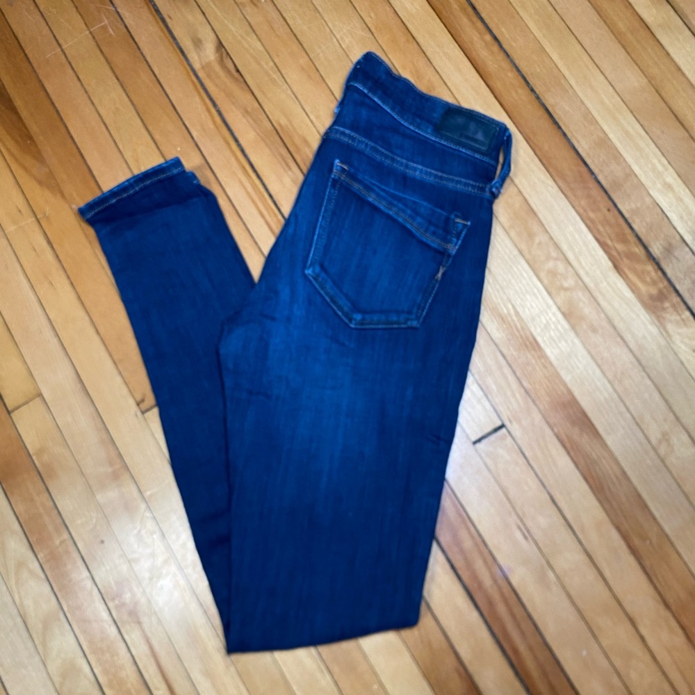 Express Blue Skinny Jeans Vibrant Stretchy Denim